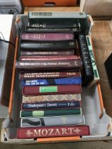 Collection of Folio Society Edition books, including Mozart, Shakespeare's Sonnets etc.