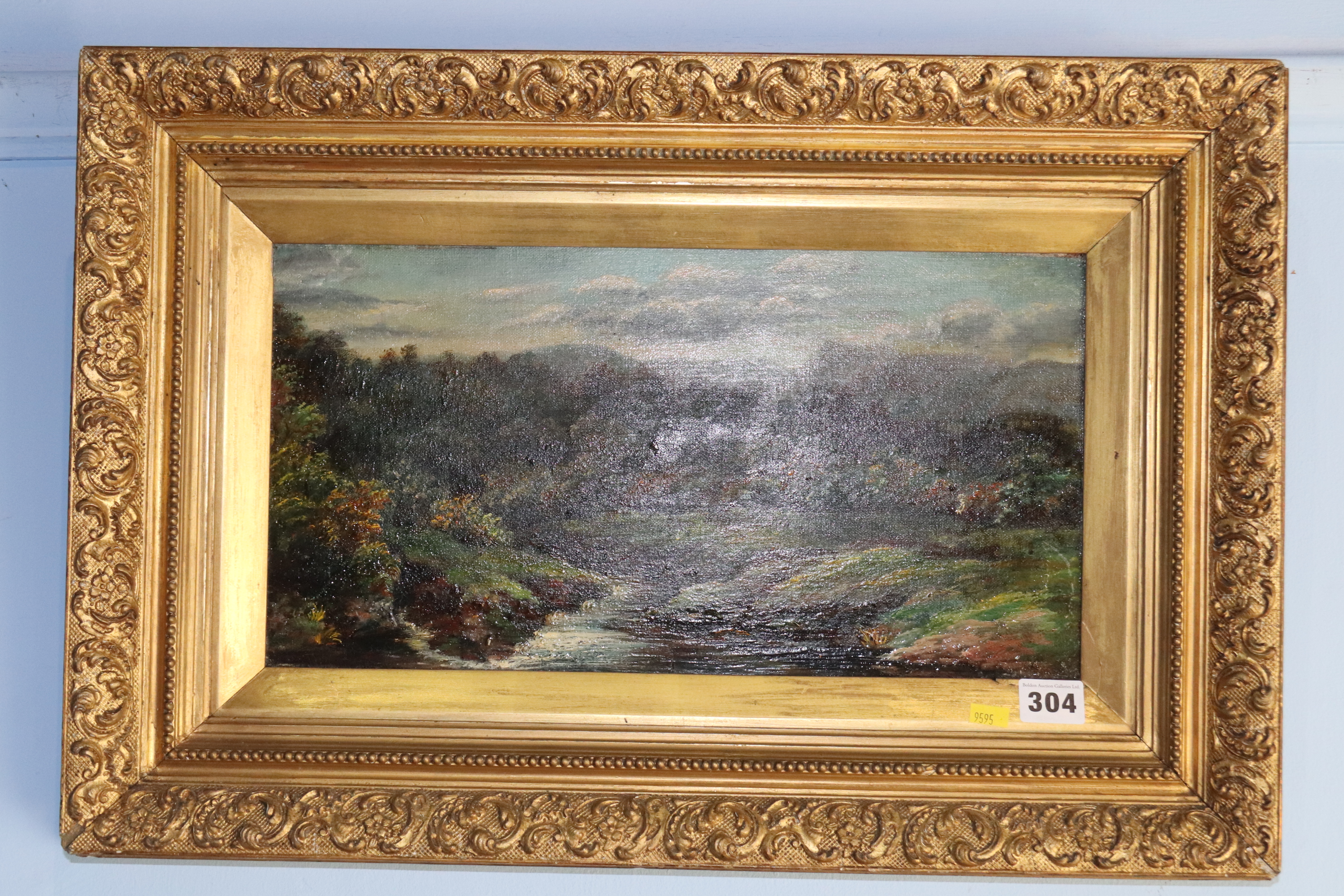 20th Century English School, unsigned, oil, 'Landscape', 21 x 39cm