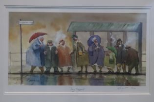 Pair of prints, 'Day Trippers' and 'Seventh Heaven', by Des Brophy, signed in pencil, limited