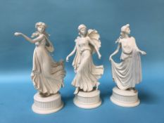 Three Wedgwood 'The Dancing Hours' figures