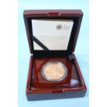 Alderney 2016 £5 World Cup anniversary gold proof coin, 39.94g