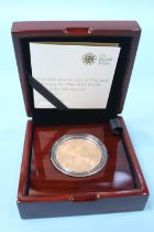 Alderney 2016 £5 World Cup anniversary gold proof coin, 39.94g