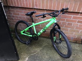 A green mountain bike