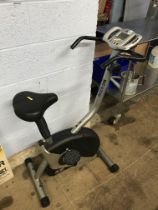 An exercise bike