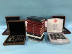 Nineteen boxed Royal Mint proof set