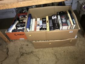 Four boxes of books