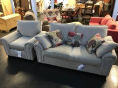 A double bed settee and matching armchair