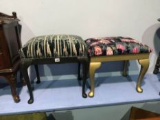 Two upholstered stools