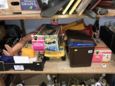 Assorted vintage toys including Sindy