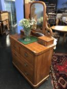 A marble top washstand and a dressing chest