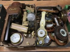 Collection of various clocks in two boxes