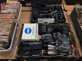 Various cameras and accessories including Fuji, Panasonic etc.