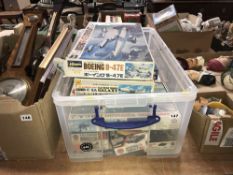 Quantity of boxed model kits