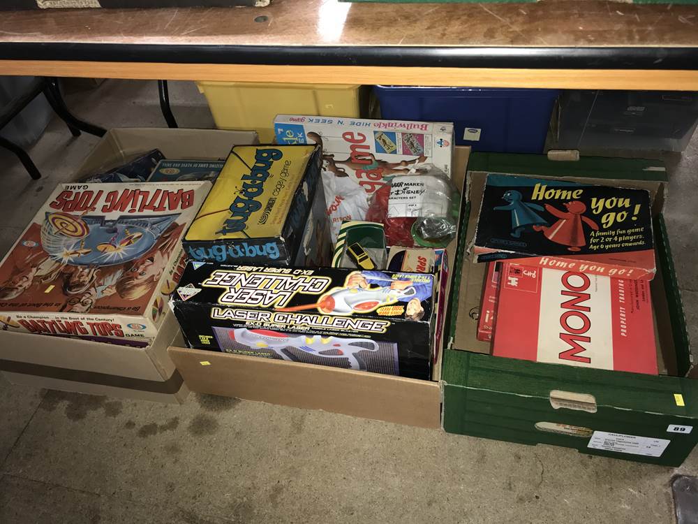 Collection of vintage toys and games