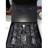 A boxed Argyle whiskey decanter set