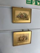 R. Seymour pair of watercolours, 'Still life', signed