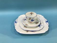Two Shelley trios, six Charles Wileman Foley china cups and saucers etc