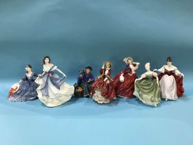 Seven Royal Doulton figures