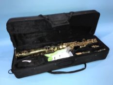 A Tenor saxophone and fitted case