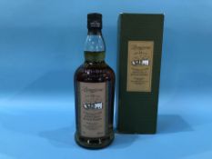 A boxed bottle of Longrow 14 year old single malt whiskey