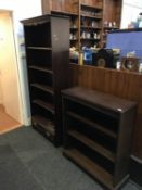Two open bookcases