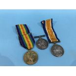 Pair of World War I medals to GNR E. Graham R.A. and a 1914-18 medal to DVR J.Heron (3)