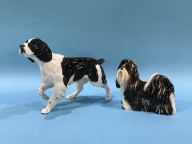 A Beswick spaniel and another dog