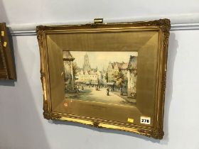 Cyril Hardy, watercolour, signed, 'A street in Holland', 19 x 27cm