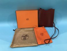 Boxed Hermes Onimaitou rouge cross body shoulder bag, with dust bag, stamped Hermes Paris, made in