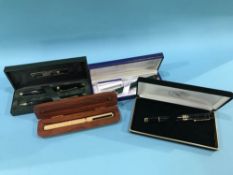 Collection of pens including Waterman, Cross etc