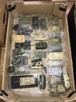 A collection of model tanks