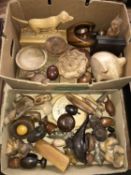 Assorted treen, Yorkshire oak etc