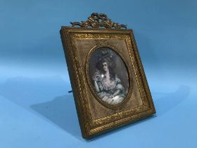 A Gilt framed continental miniature portrait