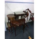 Valet stand, sewing box, nest of tables etc