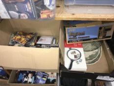 Shelf of assorted including DVDs etc