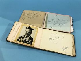 Two autograph books including Donald Sinden