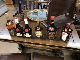 Six bottles of spirits