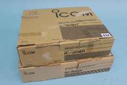 A boxed ICOM ID - E880 and an IC - 208H (2)