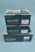 A boxed Wouxun KG - UV950P, a boxed KG - UV6D and a KG - UVDIP (3)