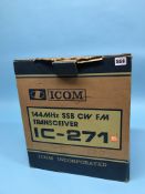 A boxed Icom IC-271E