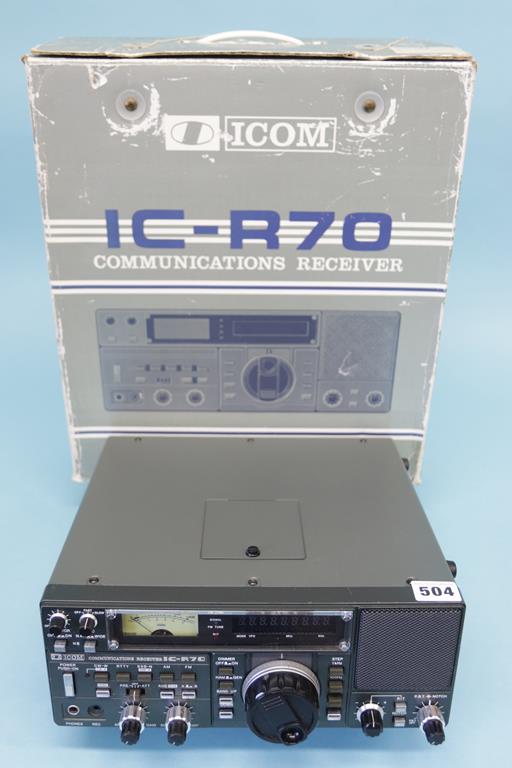 A boxed used ICOM IC - R70 receiver