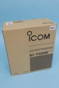 A boxed ICOM ID - 5100E dual band mobile transceiver