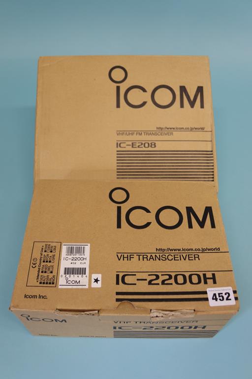 A boxed ICOM IC-E208 and a boxed ICOM IC-2200H (2)
