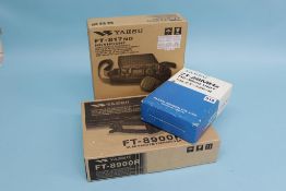 A Yaesu 21-28 MHZ module for a FT-726/R, a boxed FT- 817ND and a FT-8900 R (3)