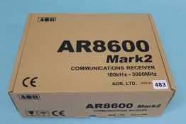 A boxed AOR AR8600 Mark 2 All Mode receiver