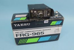 A boxed Yaesu FRG - 965 communications receiver and an unboxed FT - 790R (2)