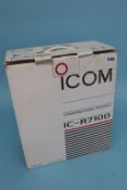 A boxed ICOM IC - R7100 communication receiver