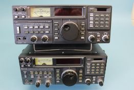 A used ICOM IC71E and another ICOM IC-R7000 communication receiver
