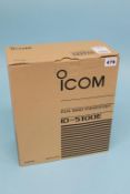 A boxed ICOM ID -5100E D-Star mobile transceiver