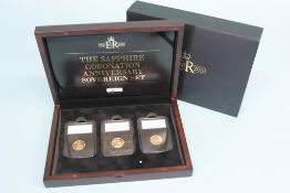 A limited edition 65/65 'The Sapphire Coronation Anniversary Sovereign set', 1953-2018